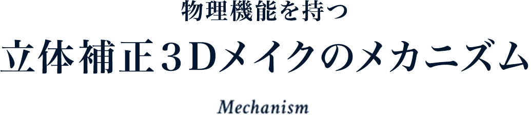 立体補正3Dメイクのメカニズム Mechanism